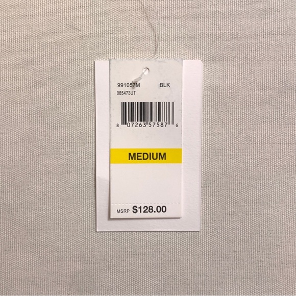 BECCA Color Play Crochet Plunge One Piece Swimsuit w/ Tie Back — MEDIUM — Black - Picture 14 of 15